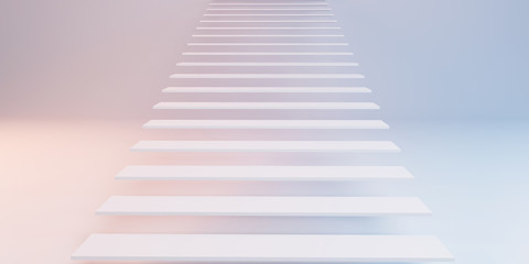 white stair clean white background