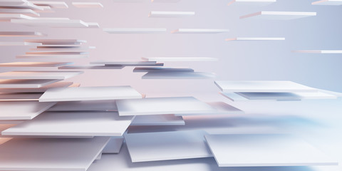 white stair clean white background