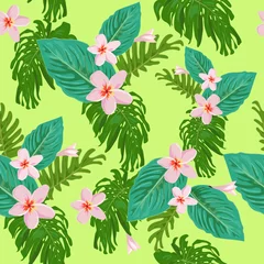 Fotobehang Tropische Bladeren Tropical seamless pattern  © Diana Vyshniakova