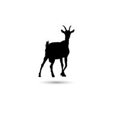 Goat Icon Silhouette. Vector