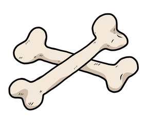 two bone / cartoon vector and illustration, hand drawn style, isolated on white background.