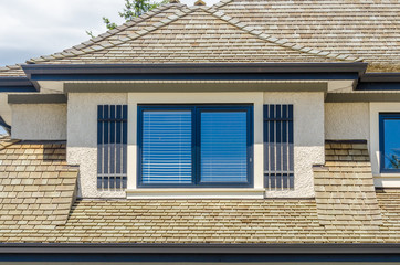 the roof of the house with nice window