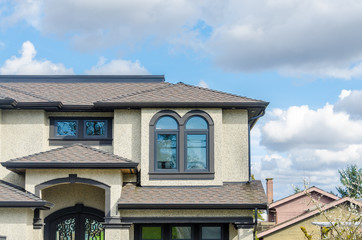 the roof of the house with nice window