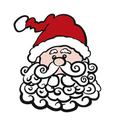 Weihnachtsmann Skizze mit Bommelmütze