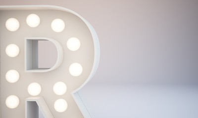 3D rendering Bulb Type close-up background 