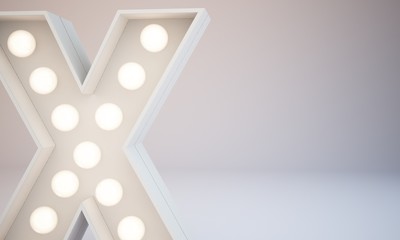 3D rendering Bulb Type close-up background 