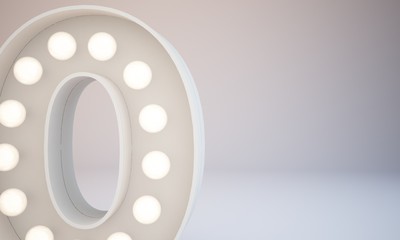 3D rendering Bulb Type close-up background 