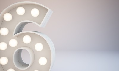 3D rendering Bulb Type close-up background 