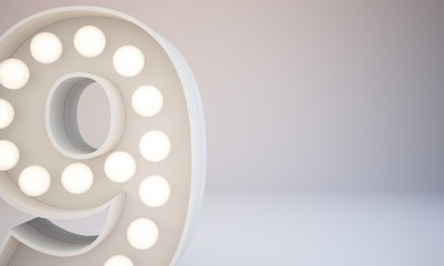 3D rendering Bulb Type close-up background 