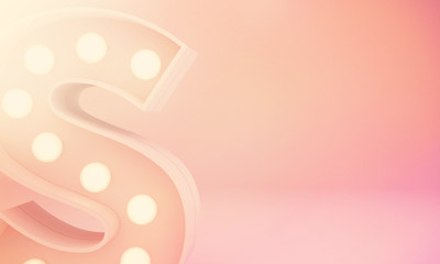 3D rendering Bulb Type close-up background 