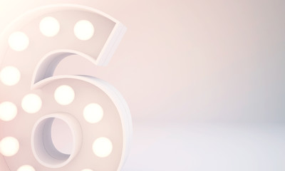 3D rendering Bulb Type close-up background 