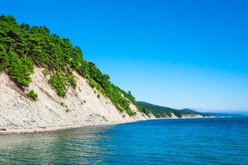 Sea coastline and mountain