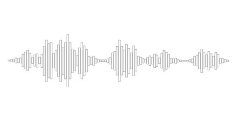 black and white sound waves