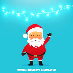 Santa Claus character. Merry Christmas and Happy New Year.