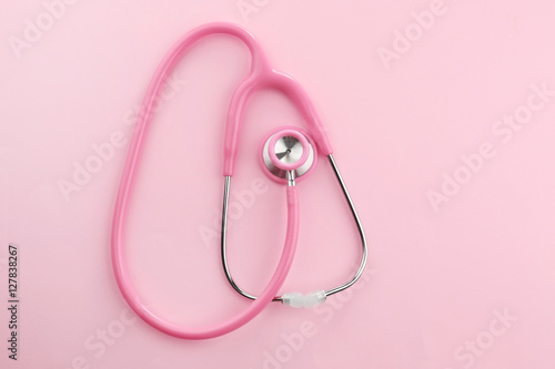 “Pink stethoscope on pink background” Stock photo and royalty-free