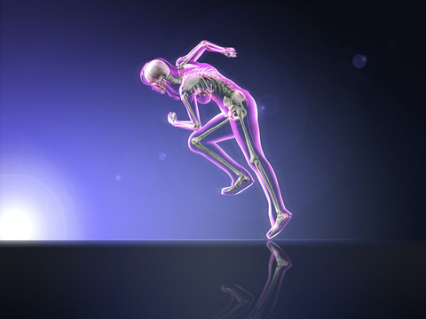 X-ray Woman Running