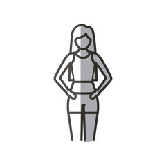 Avatar girl icon. Healthy lifestyle fitness and sport theme. Isolated design. Vector illustration