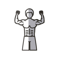 Avatar man icon. Healthy lifestyle fitness and sport theme. Isolated design. Vector illustration