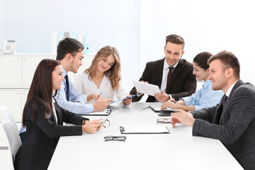 Group of business people working at office