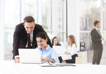 Business people working at office