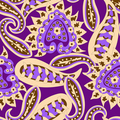 Paisley seamless pattern. Vector illustration.Oriental decorative ornament.