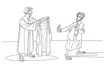 Jesus offers the white robe of righteousness to the sinner