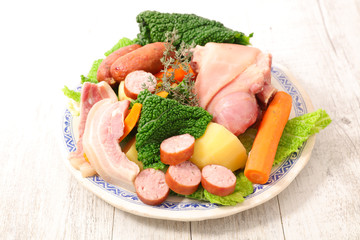 beef,cabbage and meat