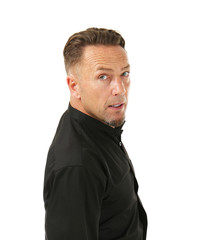 Obraz premium Handsome man on white background