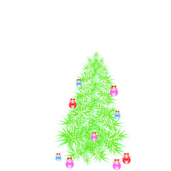 Christmas tree, holiday card