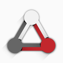 Chart data in the form of a triangle element Infographic