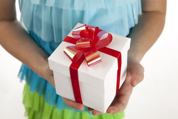 gift box in the children's hands
