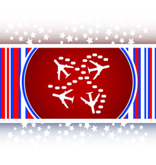 Plane set on icon glossy button