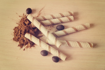 Wafer rolls and cinnamon
