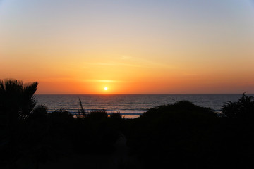 sunset over the Atlantic