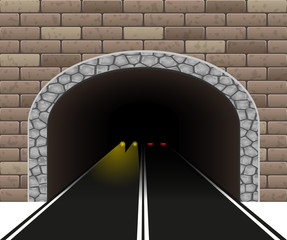 automobile tunnel vector illustration
