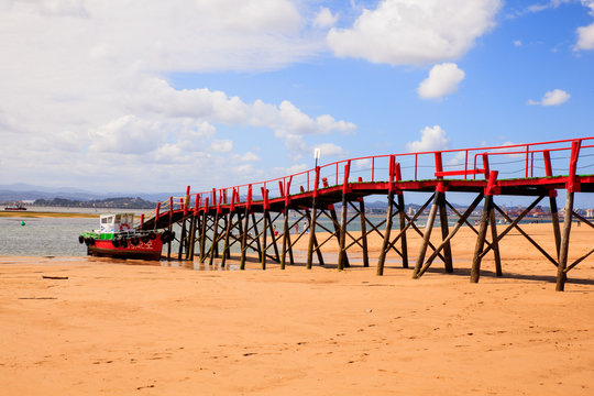 View of jetty in the El Puntal beach