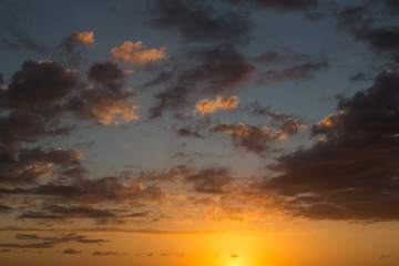 Fototapeta premium Dramatic sunset - natural background.