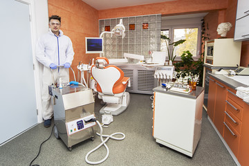 Man in dental office