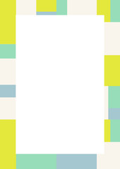 Modern abstract frame in a4 size. Vector illustration.