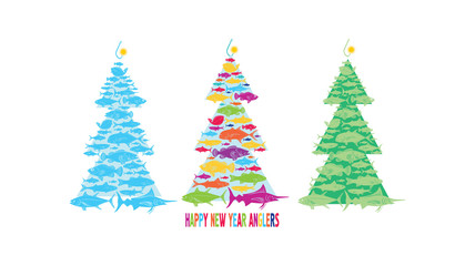 tree with marine fish