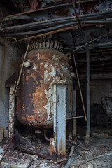 Abandoned ruins of Voronezh factory of radio components