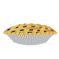 Woven top blueberry pie