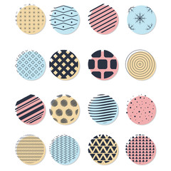 Round background. emblem with pattern. Vector illustration