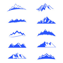 Mountain vector set icons