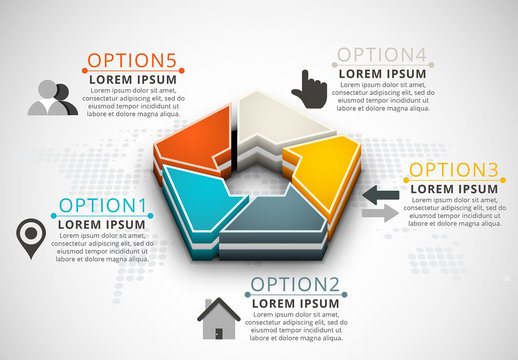 Infographic with Arrow Blocks Element 1