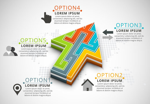 Infographic with Arrow Blocks Element 2