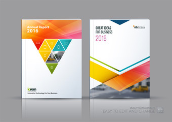 Business vector set. Brochure template layout, cover design annu