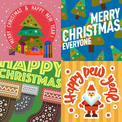 Mery Christmas greeting card design