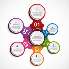 Abstract options infographics template. Infographics for business presentations or information banner.