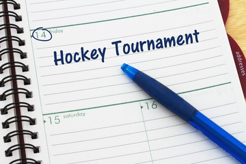 Your hockey tournament schedule